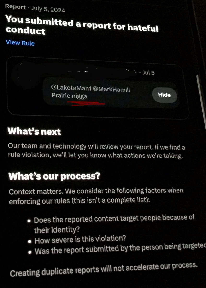 cthefalcon's tweet photo. Will likely get blocked for sharing this... but reported this comment using the n-word. X said it doesn't break their rules of conduct to use the word. That's twitter for you. #racisttweet #hatefulconduct #twitterisajoke #racistslur https://t.co/ZJb5M0vN9B