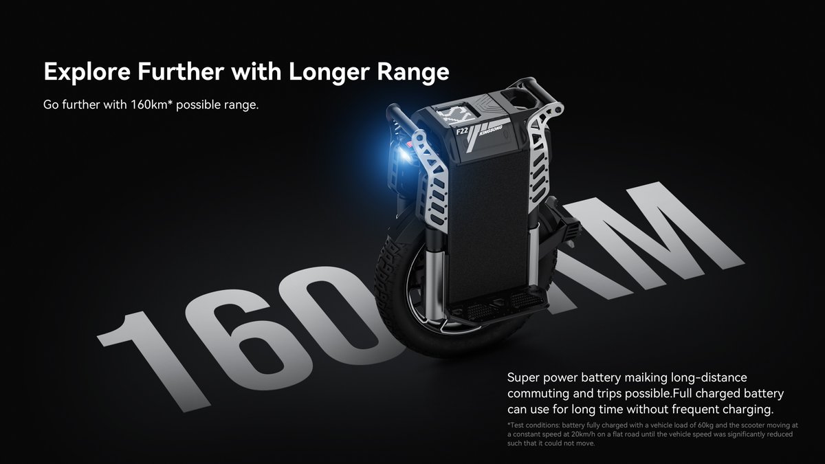 kingsong_ltd's tweet image. Powering your life, one charge for long time using.Go further with Kingsong F22,#kingsongf22 #electricunicycle #launch #samsungbattery #suspensioneuc #riding #suspension #euc #affordable