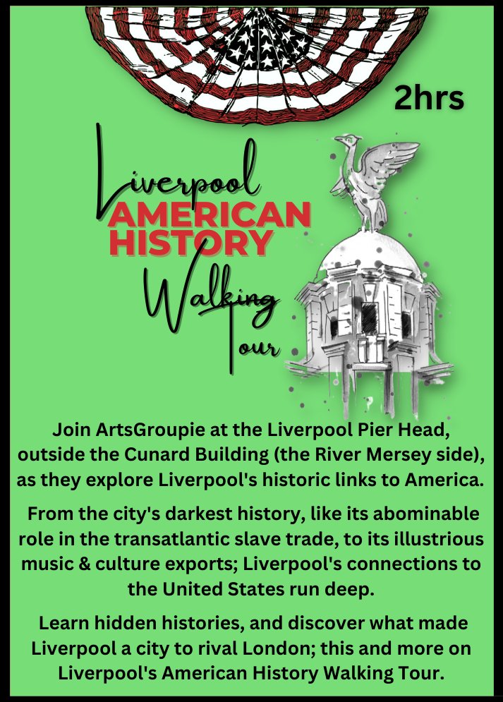 John Maguire/ArtsGroupie (@johnniemaguire) on Twitter photo Did you miss our SOLD-OUT 4th of July weekend American History Walking Tours?
Do not worry - we have added two more dates:
Sat 27th July – 10:30am
Sat 21st Sep – 10:30am
<a href="/TicketQuarter/">Ticket Quarter</a>
Merseytrails HERITAGE WALKING TOURS are running all summer long.
artsgroupie.org/walking-tours/ Did you miss our SOLD-OUT 4th of July weekend American History Walking Tours?
Do not worry - we have added two more dates:
Sat 27th July – 10:30am
Sat 21st Sep – 10:30am
<a href="/TicketQuarter/">Ticket Quarter</a>
Merseytrails HERITAGE WALKING TOURS are running all summer long.
artsgroupie.org/walking-tours/
