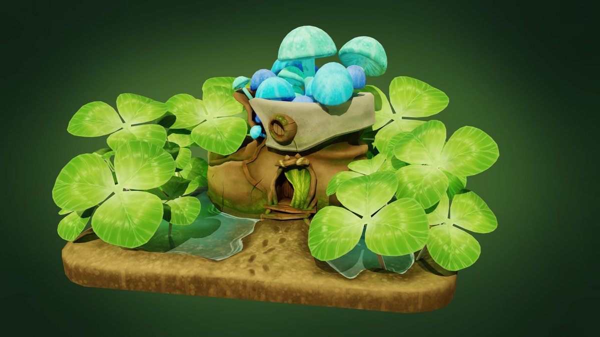 Hello #PortfolioDay I'm François, a 3D&amp;2D artist from France, I love creating wonderful worlds in stylized and cartoony art styles, and I'm looking for work ~