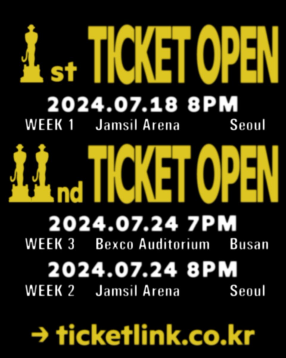 🛋 NOTICE! 
잔나비 단독 콘서트
FANTASTIC OLD FASHIONED 2024
: MOVIE STAR RISING!

⭐️ 1st Ticket Open
• 2024.7.18 8PM
서울 WEEK 1 (8.31-9.1) 공연 예매

⭐️ 2nd Ticket Open
• 2024.7.24 7PM
부산 (9.14-15) 공연 예매

• 2024.7.24 8PM
서울 WEEK2 (9.7-8) 공연 예매

* 예매처: 티켓링크