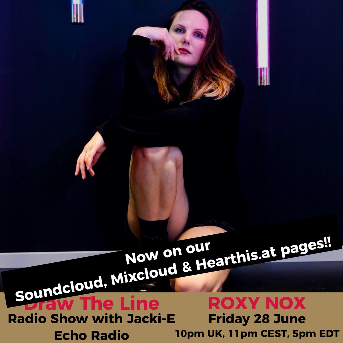 The latest <a href="/DTLRadioShow/">Draw the Line Radio Show</a> #315 with <a href="/jackiepalmer/">Jacki-E</a> is now on Soundcloud 
soundcloud.com/jackiepalmer/3…
Guest mix 2nd hr <a href="/roxynoxofficial/">Roxy Nox</a> with a mix of <a href="/Palmlandsrec/">Palmlands Records</a> tunes.
In my mix 1st hr <a href="/SaraBluma/">Sara Bluma</a> <a href="/keytarbi/">pomelokiki</a> ,<a href="/titalau_/">Tita Lau</a>  <a href="/Joycemunizmusic/">joyce muniz</a> <a href="/carolseubert/">carol seubert</a> <a href="/Casmaliamusic/">𝕮𝖆𝖘𝖒𝖆𝖑𝖎𝖆 🦄</a> #drawtheline