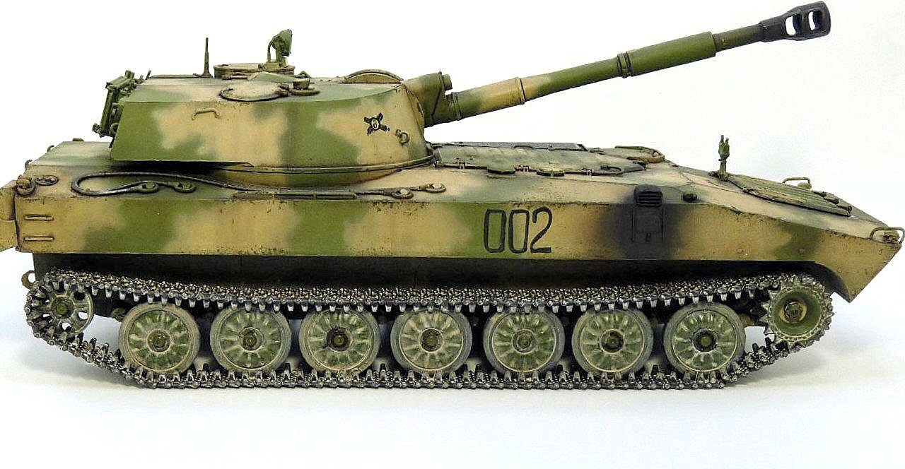 スキフ 1/35 2S1 グヴォズジーカ　完成品　自走砲　戦車　模型　ベトナム スキフ 1/35 2S1 グヴォズジーカ 完成品 自走砲 戦車 模型 ベトナム