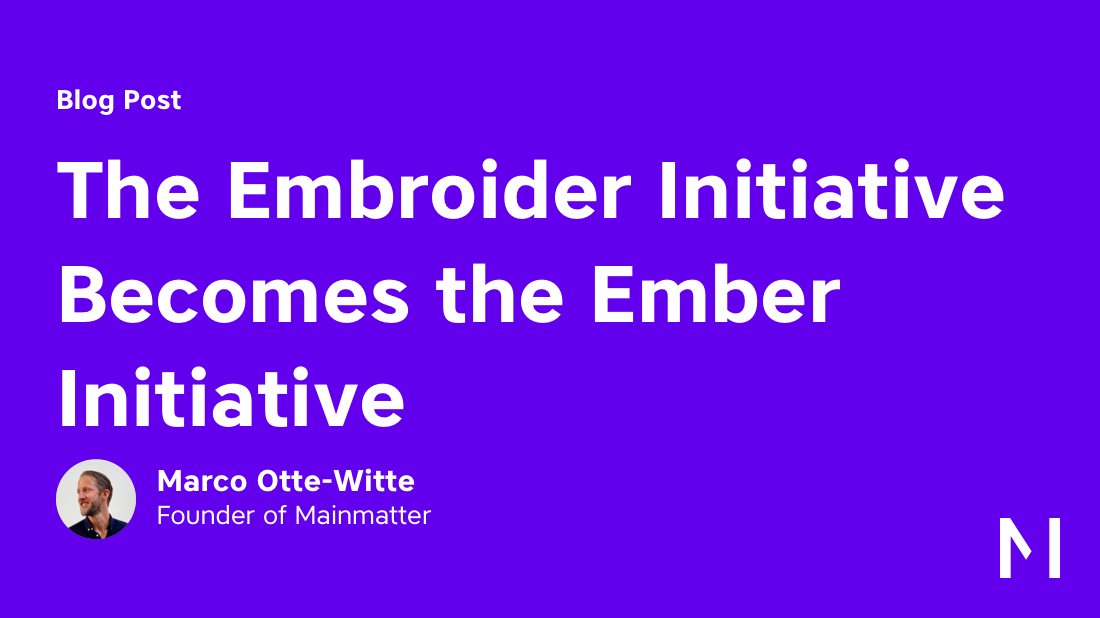 🐹 Exciting news for #EmberJS! The Embroider initiative is now the Ember Initiative, continuing to push the ecosystem forward. Learn more from <a href="/marcoow/">Marco Otte-Witte</a>  about the goals and how you can support this effort.

Read here ➡️ mainmatter.com/blog/2024/07/0…