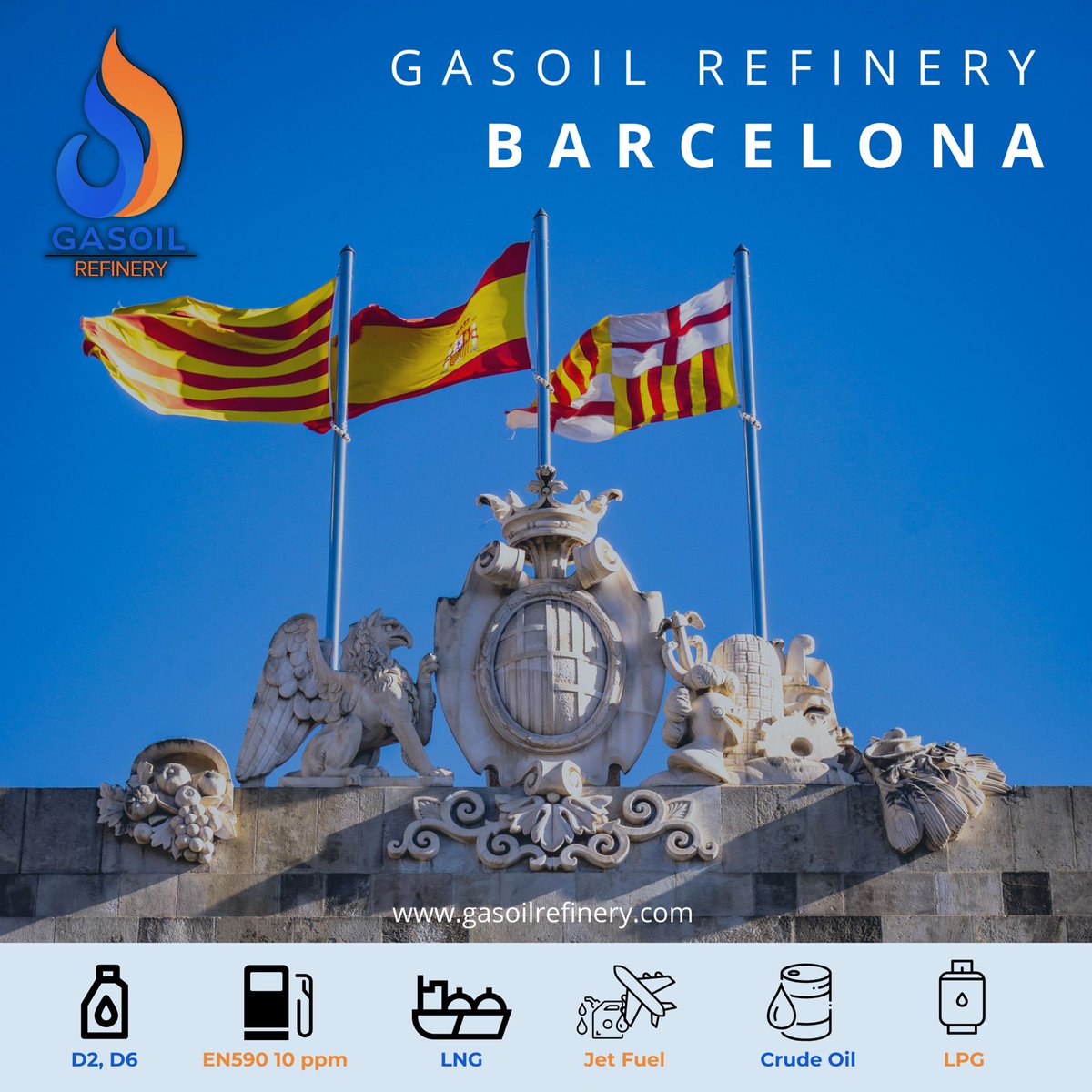 GasOilRefinery's tweet photo. Gasoil Refinery Barcelona🇪🇸, Fueling the future with a diverse range of high quality energy products. Explore our offerings from D2, D6 to Crude Oil.

Visit: https://t.co/U4O5R8vZHo

#EnergyInnovation #Barcelona #GasoilRefinery #crudeoil #explore #IBGroup https://t.co/OpWHeum5qB