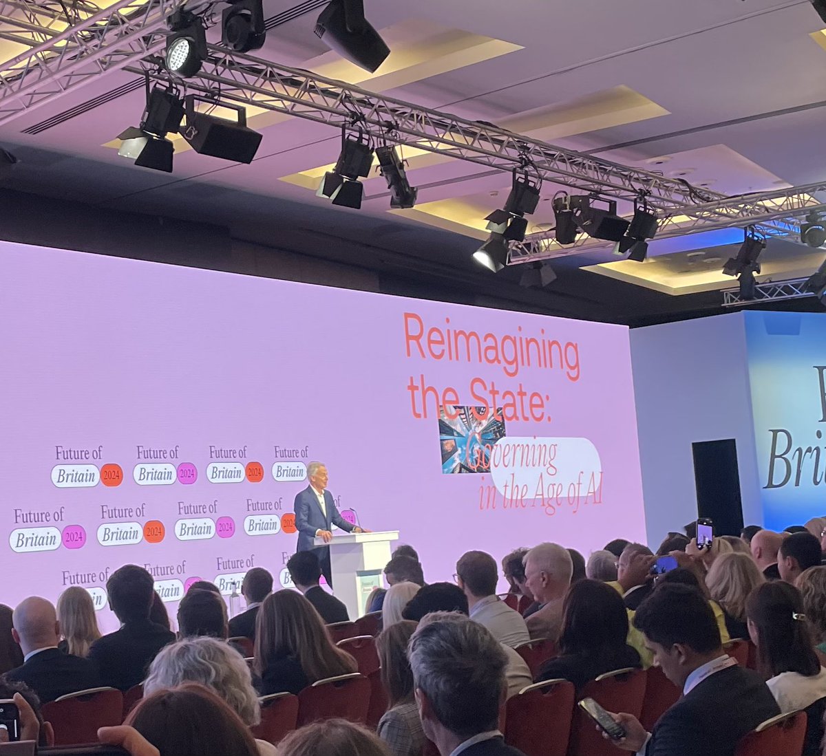 At <a href="/InstituteGC/">Tony Blair Institute for Global Change</a>’s #FutureOfBritain conference listening to Tony Blair make the case for government to embrace AI.

It can save the taxpayer billions and help turn the NHS into a preventive health service.