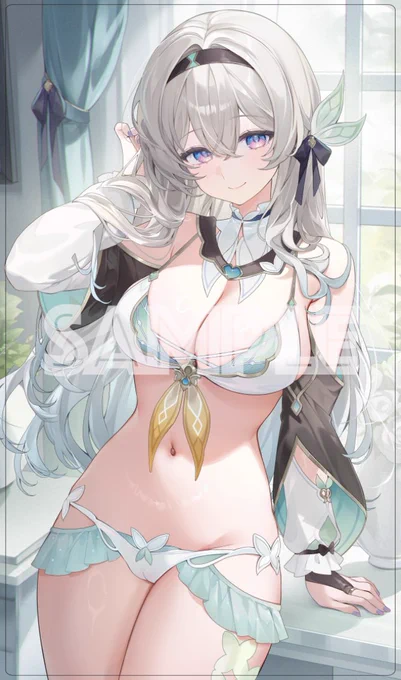 C104/エア夏コミ 新作発表⑬ 水着ホタル の スリーブ(一部が光ってます) や プレイマットになります!  イラストレーターは Machi()様です。   ※プレイマットはフルアート版と横版の2種類があります。 