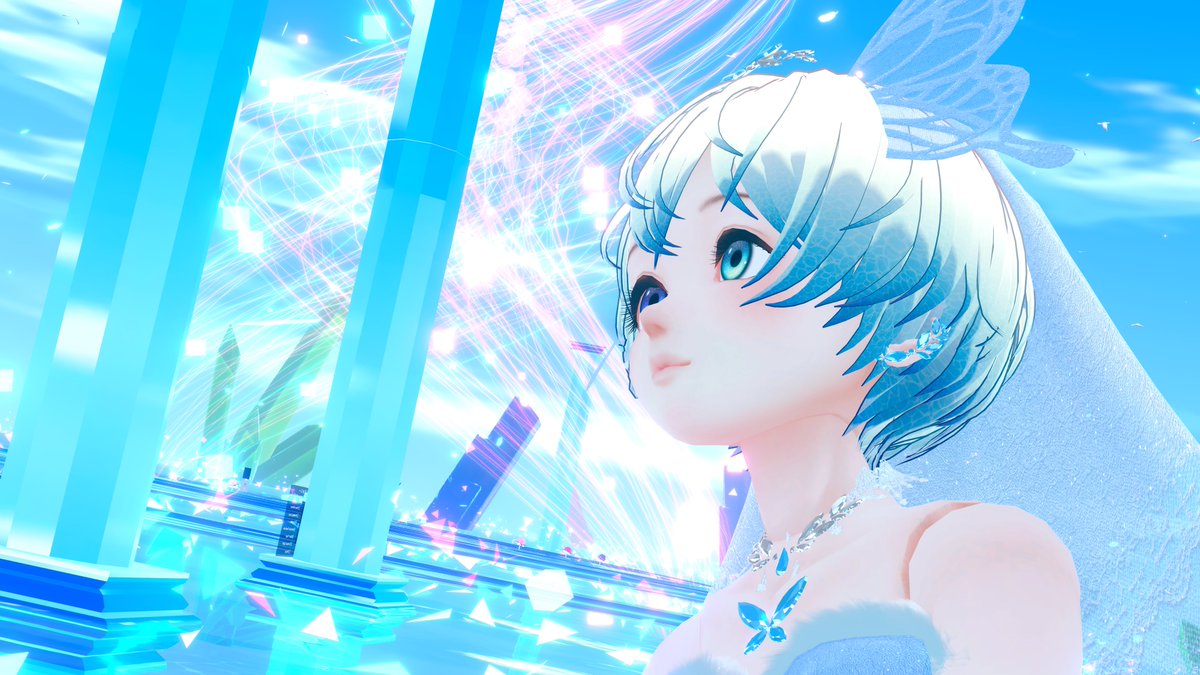 CxZ2v's tweet photo. 水色のドレスが似合う。
このドレスはメッシュが細かく別れているので、組み合わせを考えるのが楽しいです。
#AdaptDress https://t.co/nljMm0HLxE