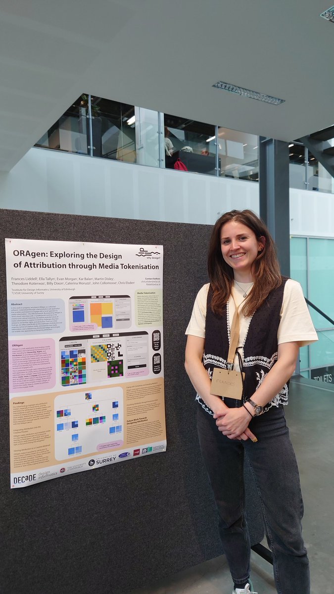 That's a wrap on #DIS24 thanks to everyone I spoke to about our work on ORAgen which you can check out here oragen.designinformatics.org and if you're interested in learning more about digital #attribution #ownership or #licences we are still looking for participants, DM for details