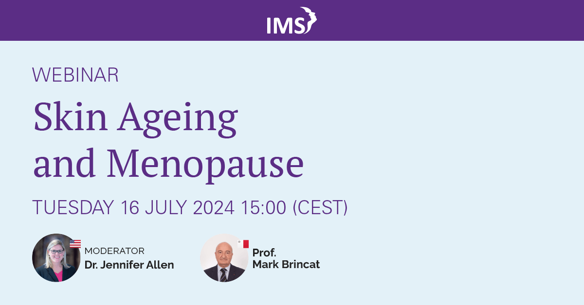 #IMSwebinar
Registration is open for our upcoming webinar: Skin Ageing and Menopause
Moderator: Doctor Jennifer Allen
Speaker: Professor Mark Brincat - Skin Ageing and Menopause
us02web.zoom.us/webinar/regist…