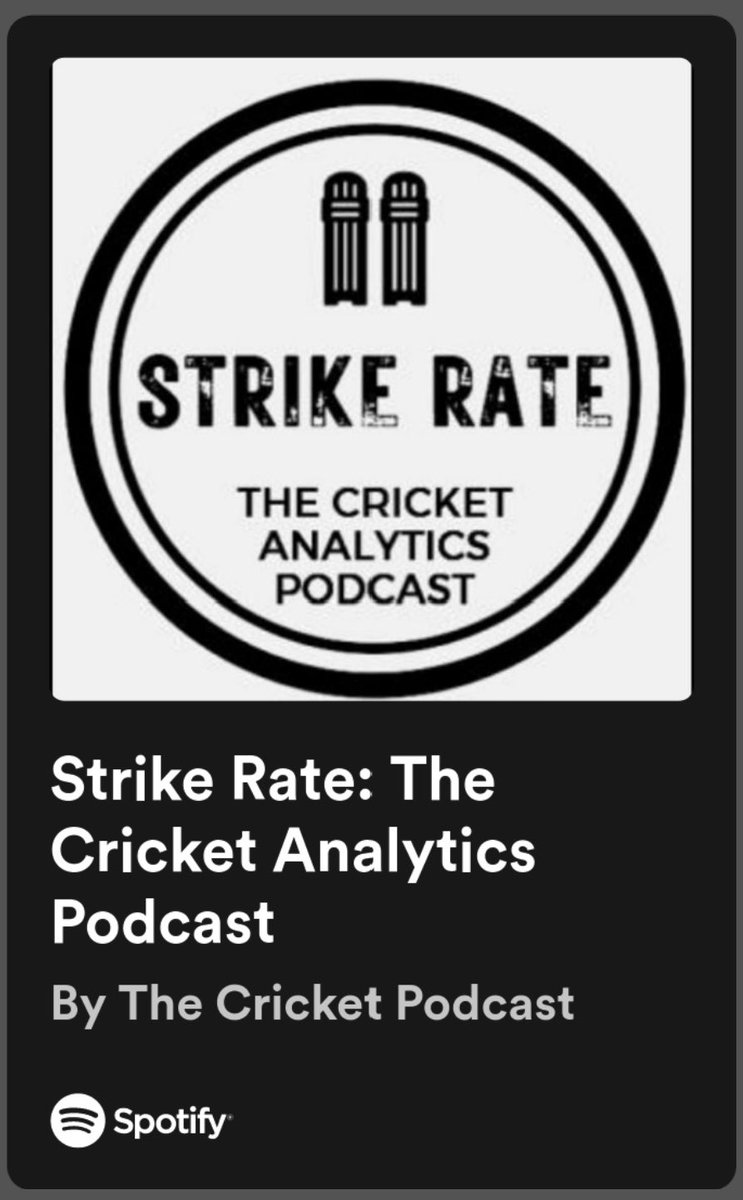 18 episodes so far from myself <a href="/JackHope0/">Jack Hope (@thecricketpod)</a> discussing analytics in cricket.

Number 19 coming in the next 24 hours…
