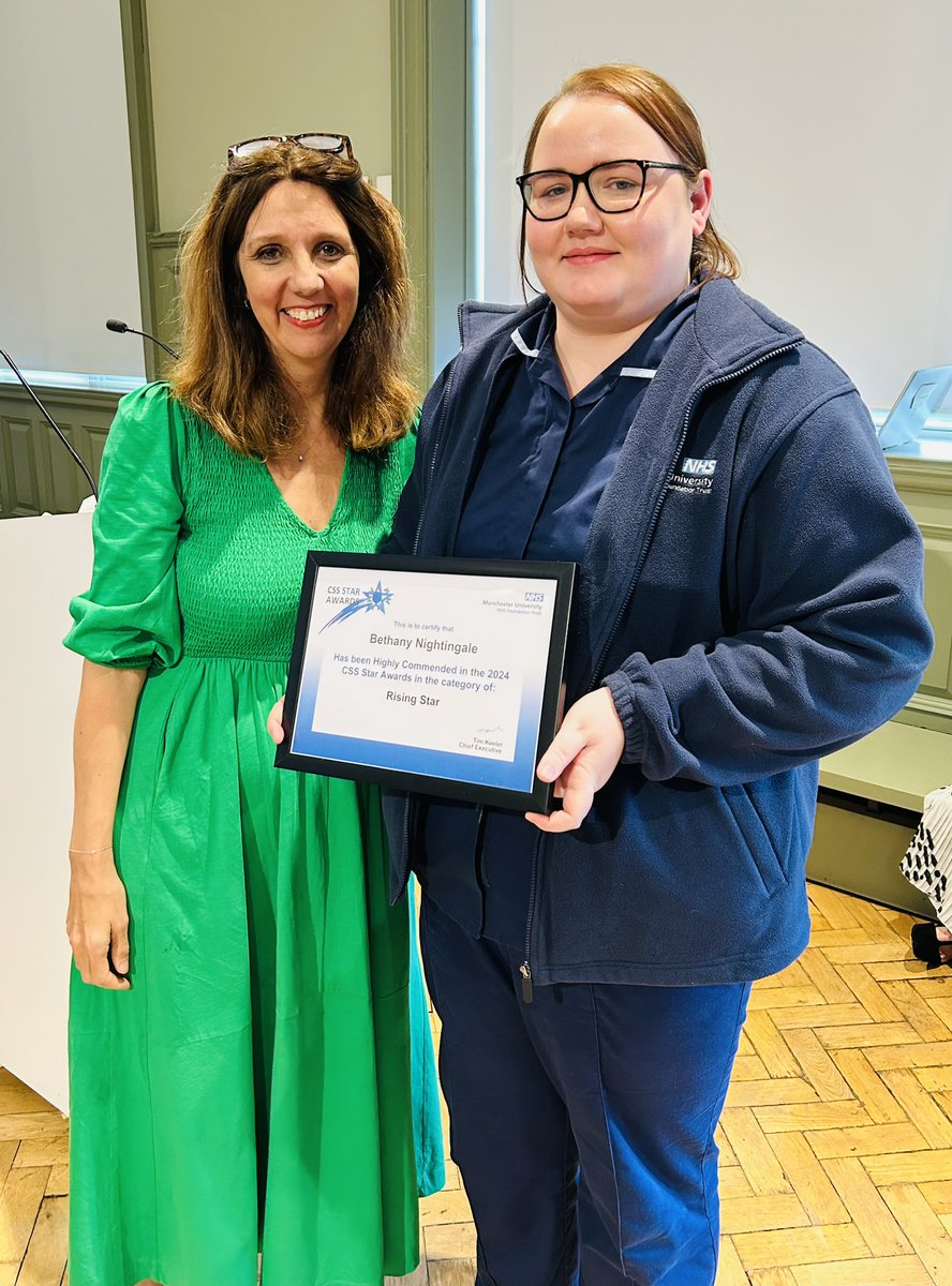🌟Bethany Nightingale is one of our Highly Commended in the category of Rising Star.  Beth consistently goes above and beyond to ensure the well-being and comfort of our patients, while also supporting and uplifting her colleagues. Well done and Congratulations!🌟