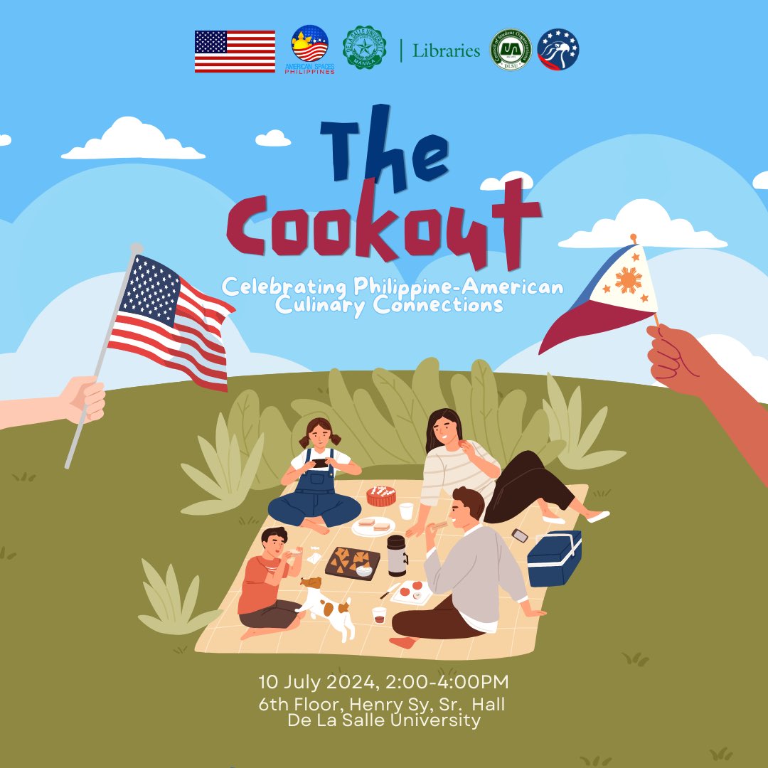 ACManilaPH's tweet photo. In observance of Philippine-American Friendship Day, we invite you to explore the unique fusion of American and Philippine cuisines. Learn how these culinary traditions bridge cultures and enhance diplomatic relations this Wednesday afternoon at De La Salle University Libraries. https://t.co/x0oG2L2hW7