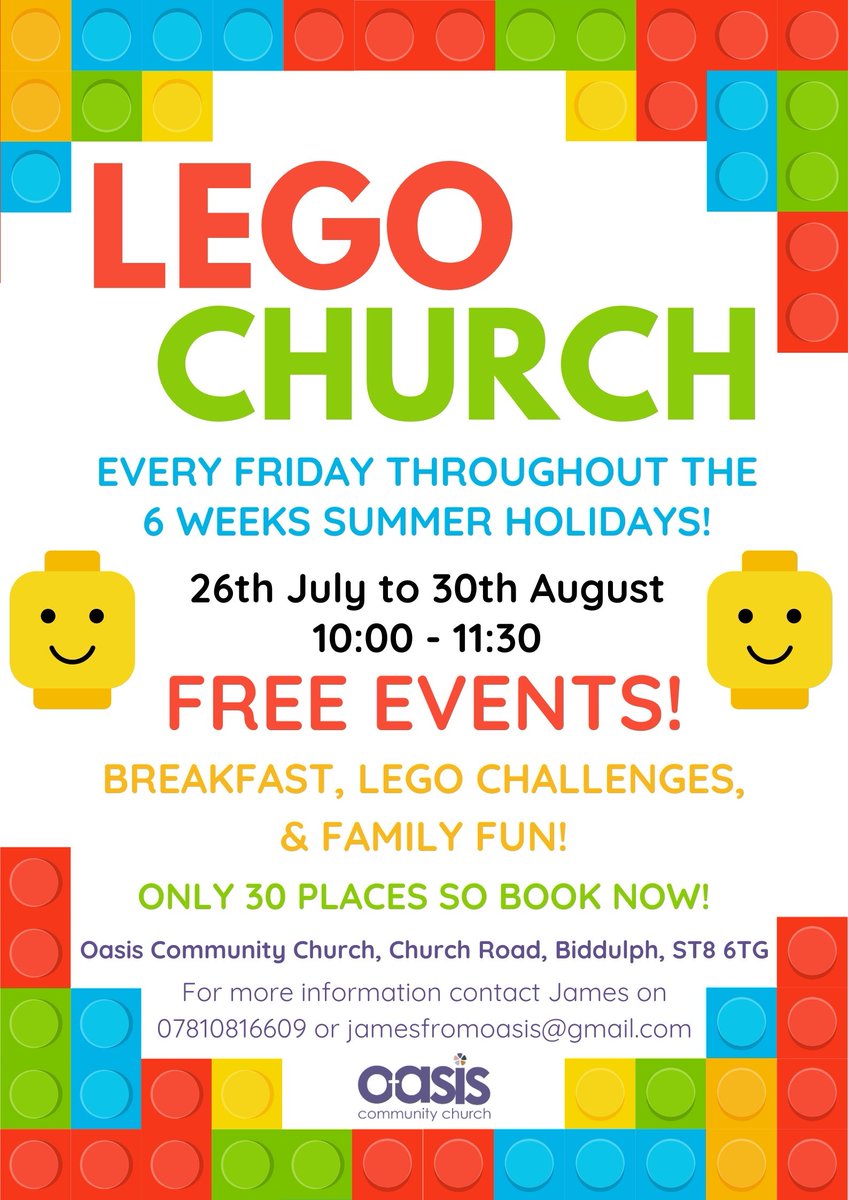 BiddFestival's tweet photo. @OasisBiddulph have two events available to attend this Biddulph Festival. 
Free to attend with breakfast and family-fun at both! 
Get in touch directly for more information or to book your place. 

#biddulphfestival #oasisbiddulph https://t.co/tPy8BRP4lK