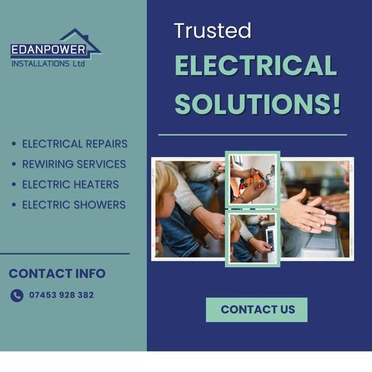 edanpowerltd's tweet image. 📷 Trusted Electrical Solutions!
From 📷 minor repairs to 📷 extensive rewiring, our skills and knowledge handle it all. 📷
Whether it is a small fix or a major project, you can rely on us to get the job done right. 📷

#edanpowerinstallations #powerinstallation #heating