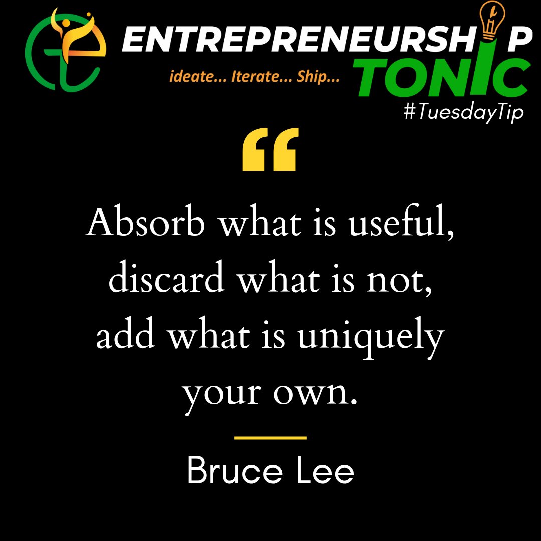 EntrepTonic's tweet photo. "Originality" comes from mixing existing ideas, keeping what works, and adding your unique twist.
Entrepreneurs should blend proven strategies with their own creativity to create something fresh and distinctive.
#EntrepreneurshipTonic
#TuesdayTip
#Creativity101
#JustDoIt https://t.co/2OdD60ALCB
