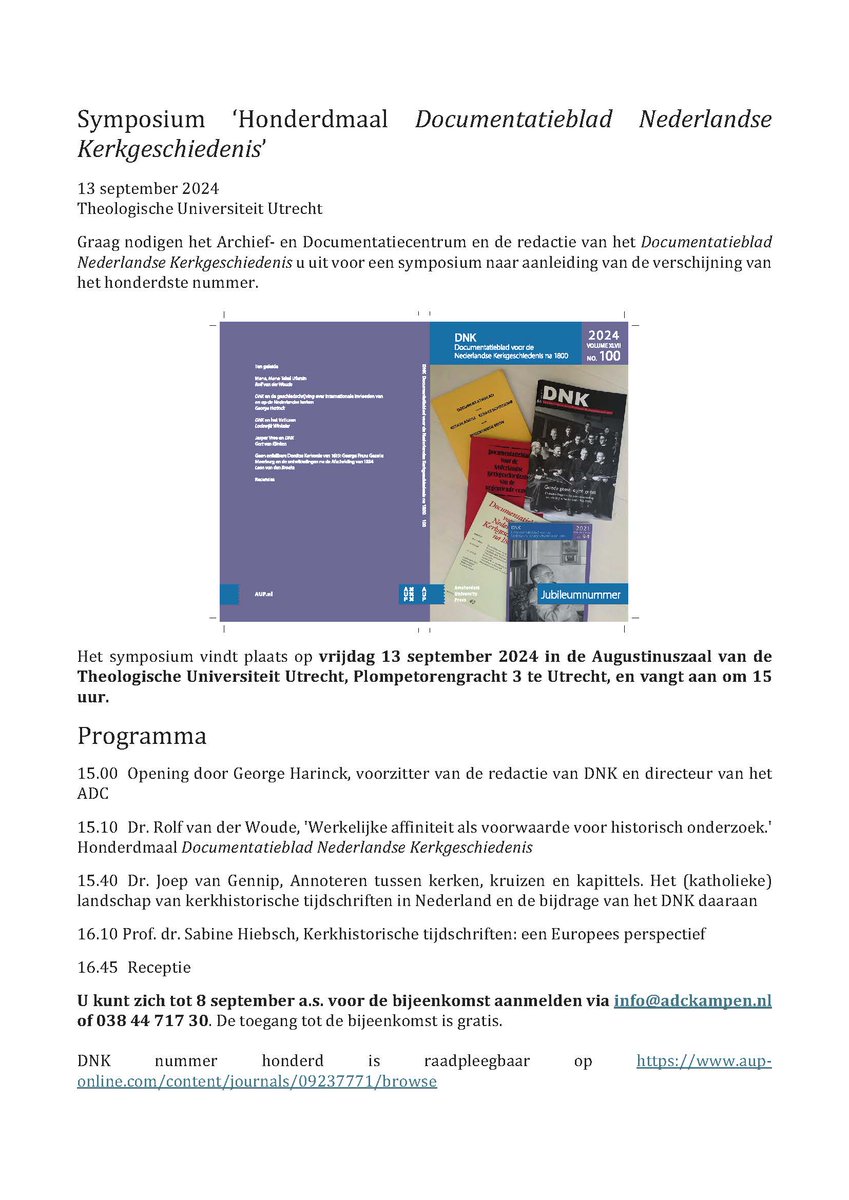 Archief- en Documentatiecentrum Ned. Geref. Kerken tweet media