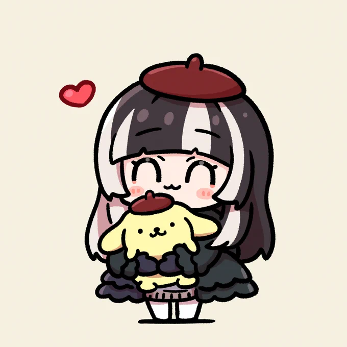 プリンくんを放さないらでんちゃん #らでん似絵
