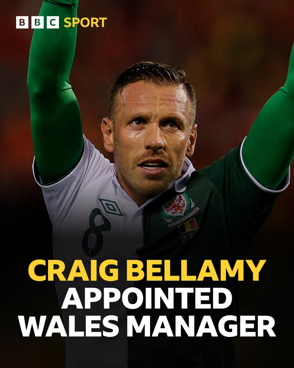 It's official! ✅

Craig Bellamy has been appointed the new Wales manager ⚽️

#BBCFootball