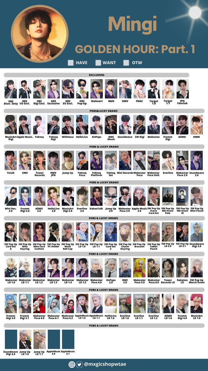 minはるオーダーページ Golden Hour Part 1 Ateez template All pobs and benefits San Mingi