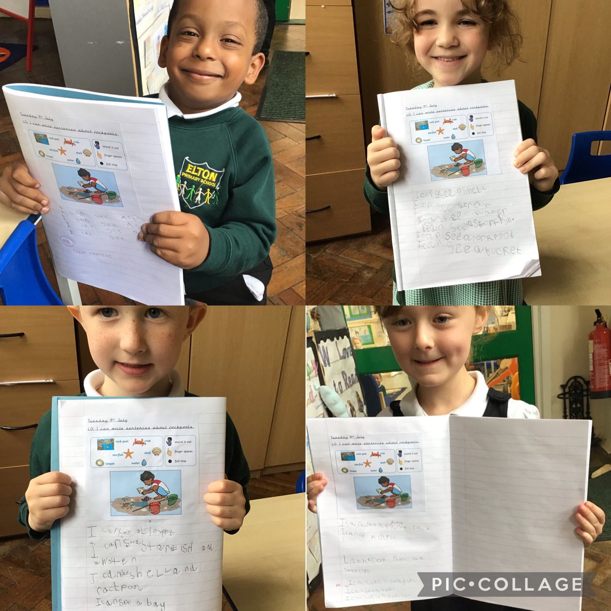 Mrs_Alderson25's tweet photo. We are super proud of our writing about Rockpools this morning 🦀🌊 https://t.co/QHizL78brT