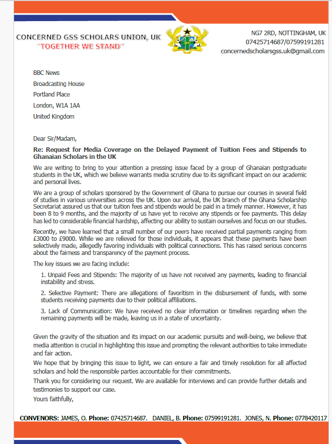 Uk10484Gss's tweet photo. #Pay Ghana Scholarship Secretariat(GSS) UK Scholars Stipends Now
@GhanaScholsec @NAkufoAddo @BBCWorld @thenanaaba @OnuaTV @onua951fm @JoyNewsOnTV @Citi973 @Angelfm1029 @AngelFmKumasi @OkatakyieAM @CaptainSmart_tv @peacefmonline @drbawumiah @KwameTanko_ https://t.co/a5tRpt9MCi