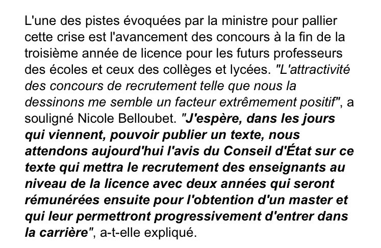 OuzouliasP's tweet photo. La réforme du CAPES est honnie par toute la profession.

Mais le gouvernement, défait par les urnes, censé gérer les affaires courantes, entend toujours aller au bout du processus.

Est-ce bien responsable @NBelloubet ? https://t.co/9AE6GJFsKD