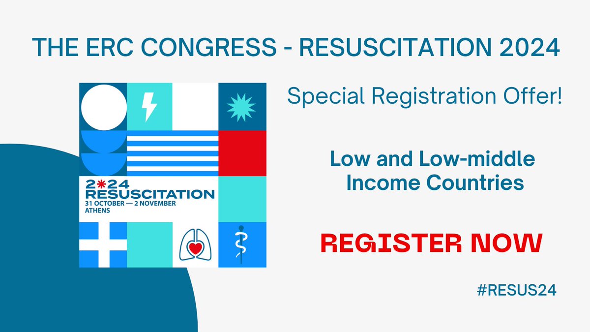 ⭐The European Resuscitation Council is dedicated to making high-quality resuscitation education accessible and affordable for healthcare professionals worldwide.🌐
🙌 We are offering special registration rates to #RESUS24 for participants from low and low-middle income