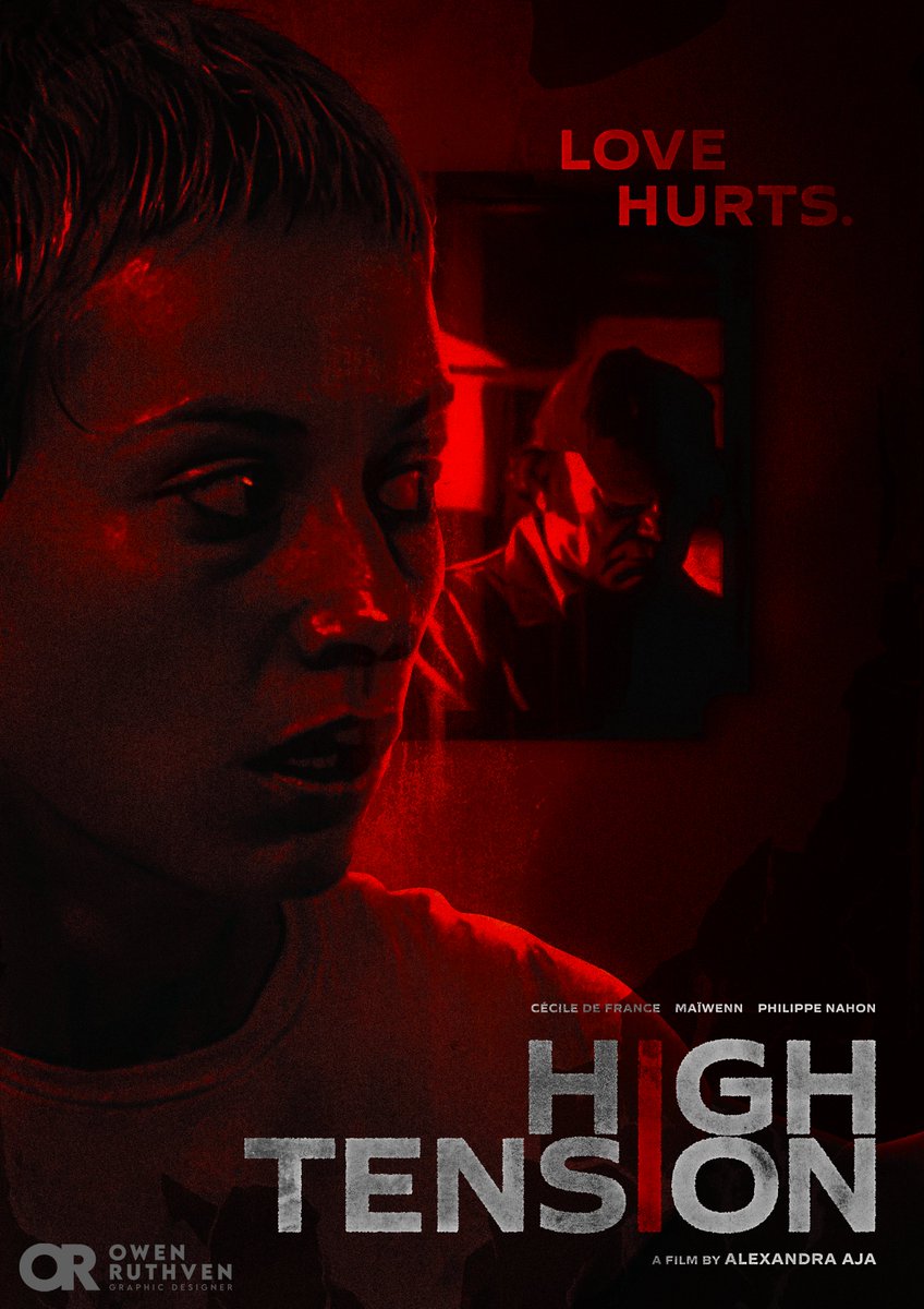 owen_ruthven's tweet image. Love hurts.

Here's my alt poster for Alexandre Aja's #HighTension, a French "New Extremity" horror film.

#HauteTension #horror #horrorart #altposter #posterdesign