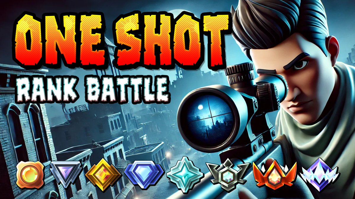 O2D_promotion's tweet photo. 『ONESHOT RANKBATTLE』

MAP CODE：9375-2401-0181

一瞬の油断も許さないワンショットゲーム！
随時、新武器も追加！
ランクをあげていこう！

#O2D_ワンショット
#O2D_ONESHOT
#Fortnite #UEFN https://t.co/VwIZREBS8v