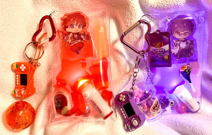 酸化リチウムのガチャ詰めポーチ暫定だけど完成した!!!暗い中でもサイキョーの仕上がりになってます!!!!!