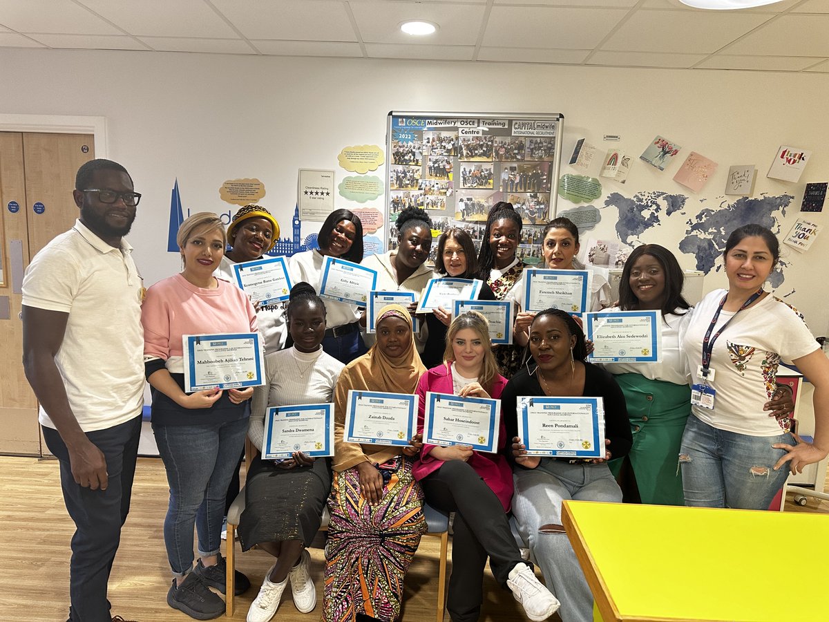 Cohort 7 have completed their OSCE Training here at <a href="/NorthMidNHS/">North Mid NHS Trust</a> Well done! All the best in your upcoming exams👏❤️ <a href="/CapitalMidwife/">CapitalMidwife</a> <a href="/NicoleCNHS/">Nicole Callender</a> <a href="/PrinceKingInneh/">Prince King-Inneh</a>
 #Midwifery #OSCETraining