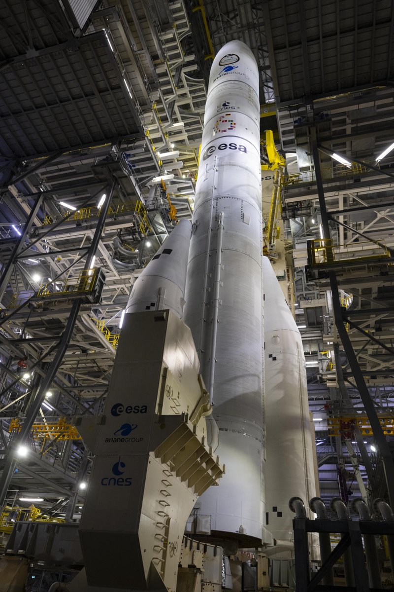 #Ariane6 on the morning of launch, waking up for the last time on Earth.

Watch the launch live on <a href="/YouTube/">YouTube</a> from 18:30 BST/19:30 CEST 👉youtube.com/live/B0oFpOJaI…