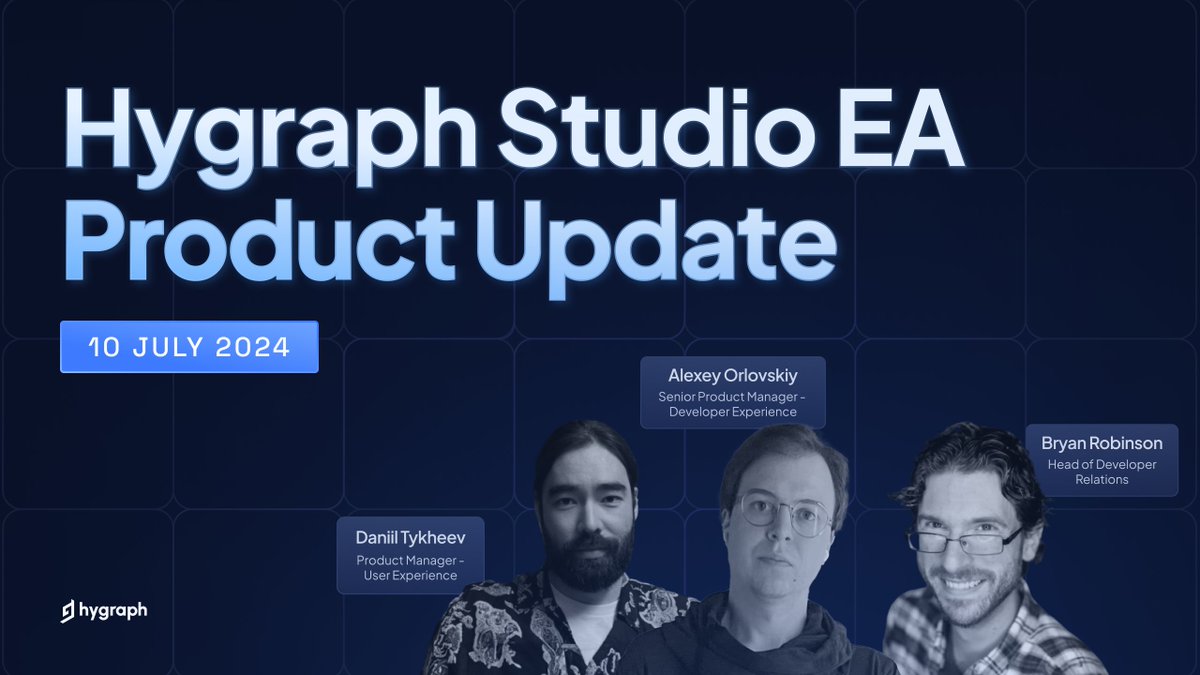 hygraph's tweet image. Tune in to our product update session on #Hygraph Studio Early Availability features:

🗓️ Date: 10 July 2024
🕓 Time: 16:00 CET | 10:00 EST

Register here -&amp;gt; hubs.la/Q02FNttj0