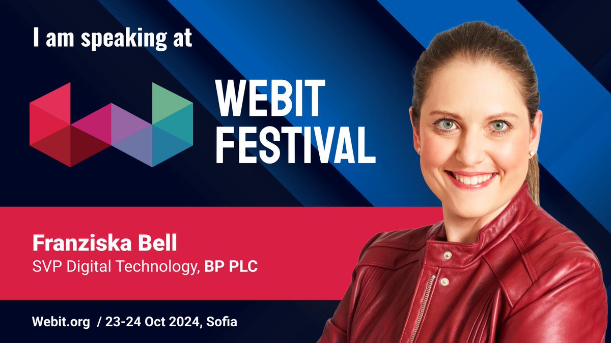 🌟 We are thrilled to announce our second speaker for the upcoming #WebitFestival2024! Franziska Bell, SVP of Digital Technology at <a href="/bp_plc/">bp</a> ! 🌟

❗ Join us at #WebitFestival2024!
webit.org/festival-europ…
#DigitalTransformation #Innovation #Leadership #Webit