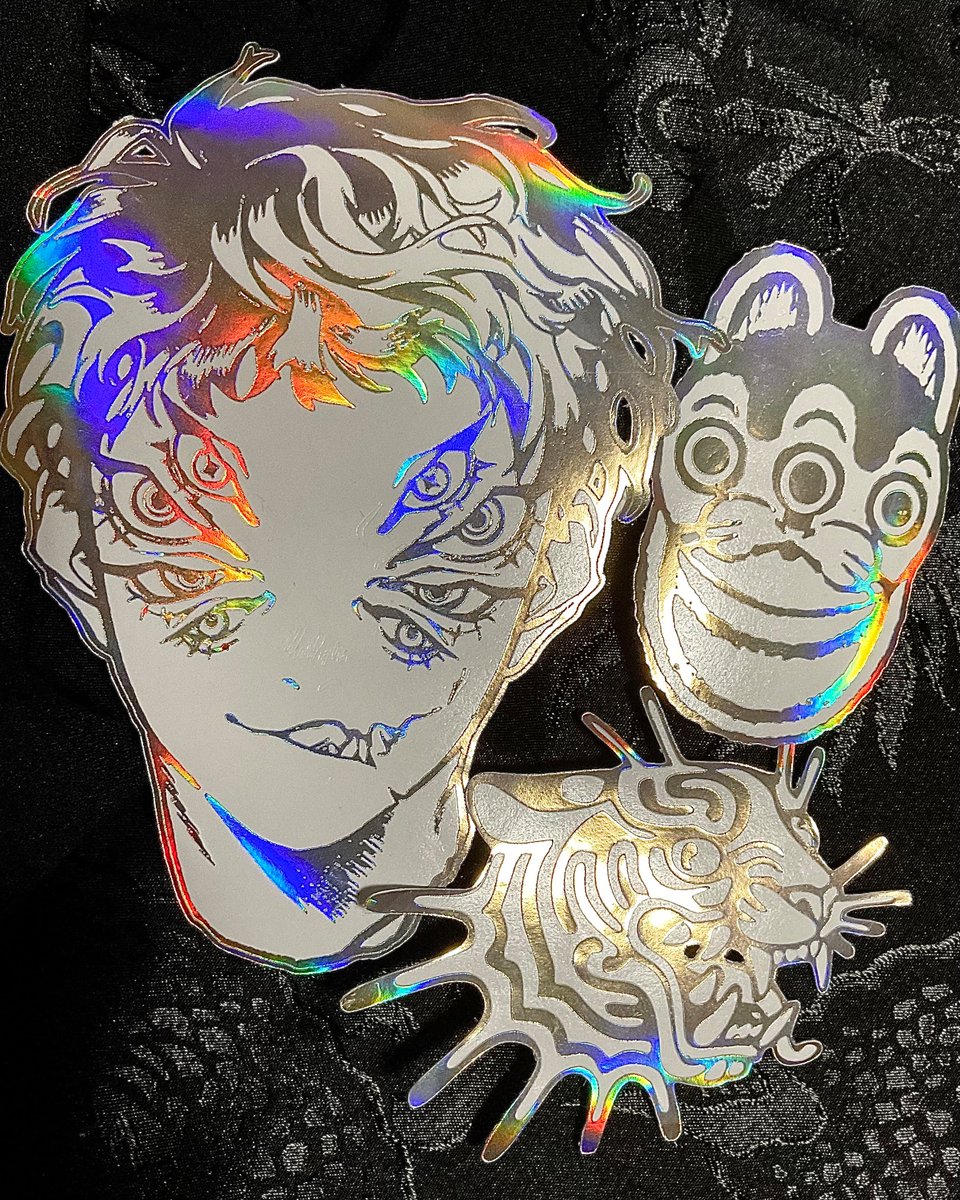 sarokichi's tweet photo. カッティングマシンで魔除けイラストをステッカー化してみる
#CAMEO4
有機的なラインの再現度すごい (2/1) https://t.co/rUUeCwjnKV