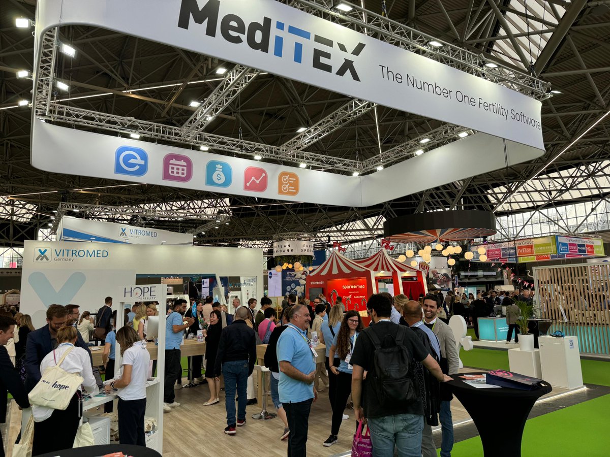 meditex_de's tweet photo. Our experts are waiting for you at our #MedITEX booth 55 in hall 12 at #ESHRE2024!

Make sure to step by and learn all about the number one fertility software on this planet. 🌏 And whilst you're there: don't forget to grab your very own MedITEX sling-bags!
#ivf #ESHRE #EMR #HIS https://t.co/hEUJzNmQYe