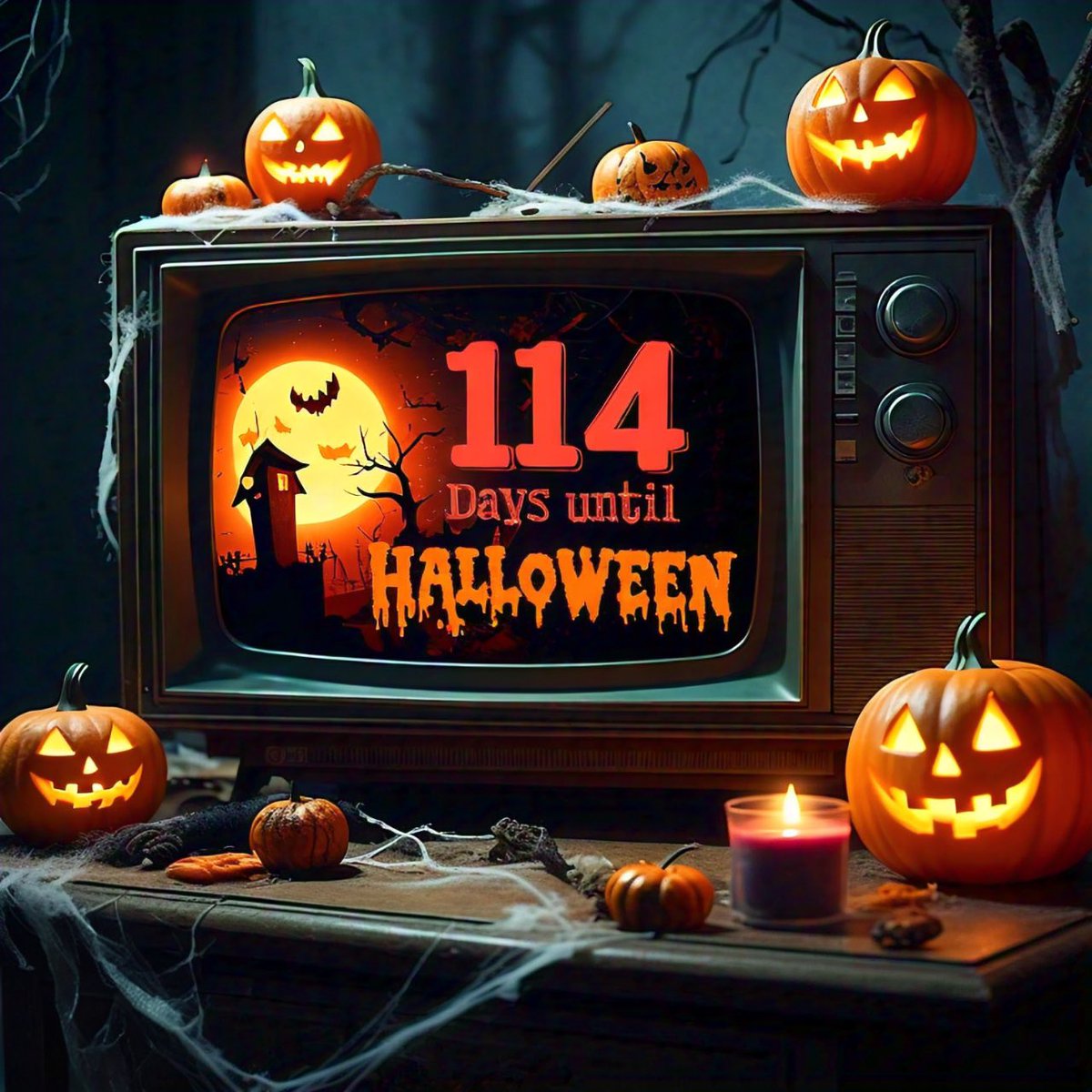 PhysMediaHQ's tweet image. Halloween is creeping up on us... 🕷️👻 114 days to go! Who&apos;s ready for a howling good time? 🎃🕸️ 

#HalloweenVibes #RetroTV #SpookySquad #HalloweenDecor #FallAesthetic #HalloweenCostumeIdeas