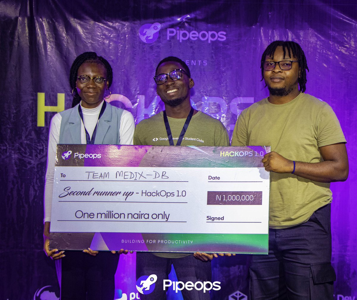 themalebukola's tweet photo. Had a blast time at HackOps1.0 on Friday and Saturday! π₯³
Pitched medixDB with @EstherAlo2 (centralizing digital health records). π€©
Came out to be amongst the top 3 solutions in the hackathon. Grateful to @pipeopshq for the opportunity. π
#Hackops1
#BuildingforProductivity https://t.co/K6aNzrYVKe