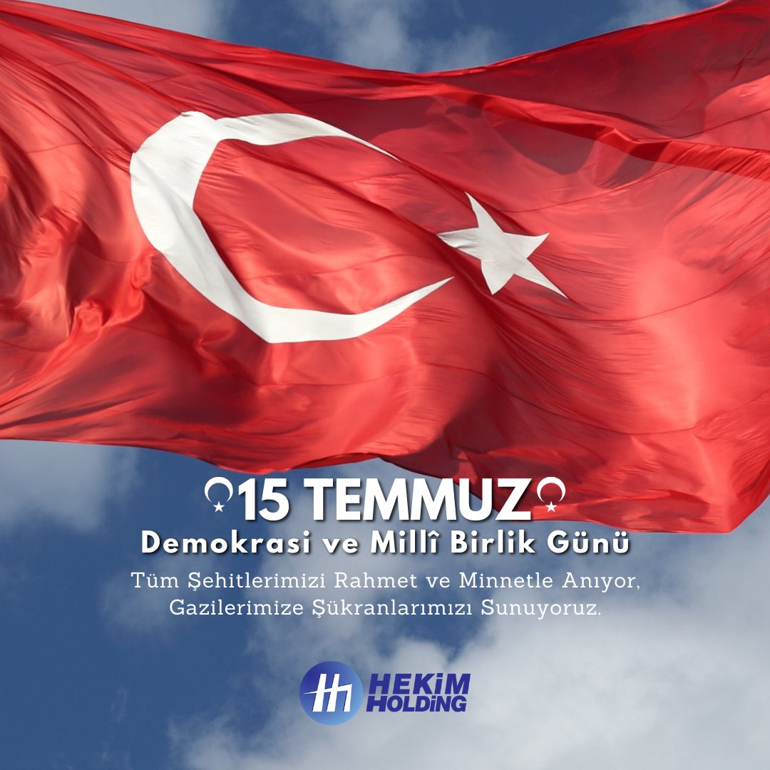 Tüm şehitlerimizi rahmet ve minnetle anıyor, gazilerimize şükranlarımızı sunuyoruz. #15temmuz