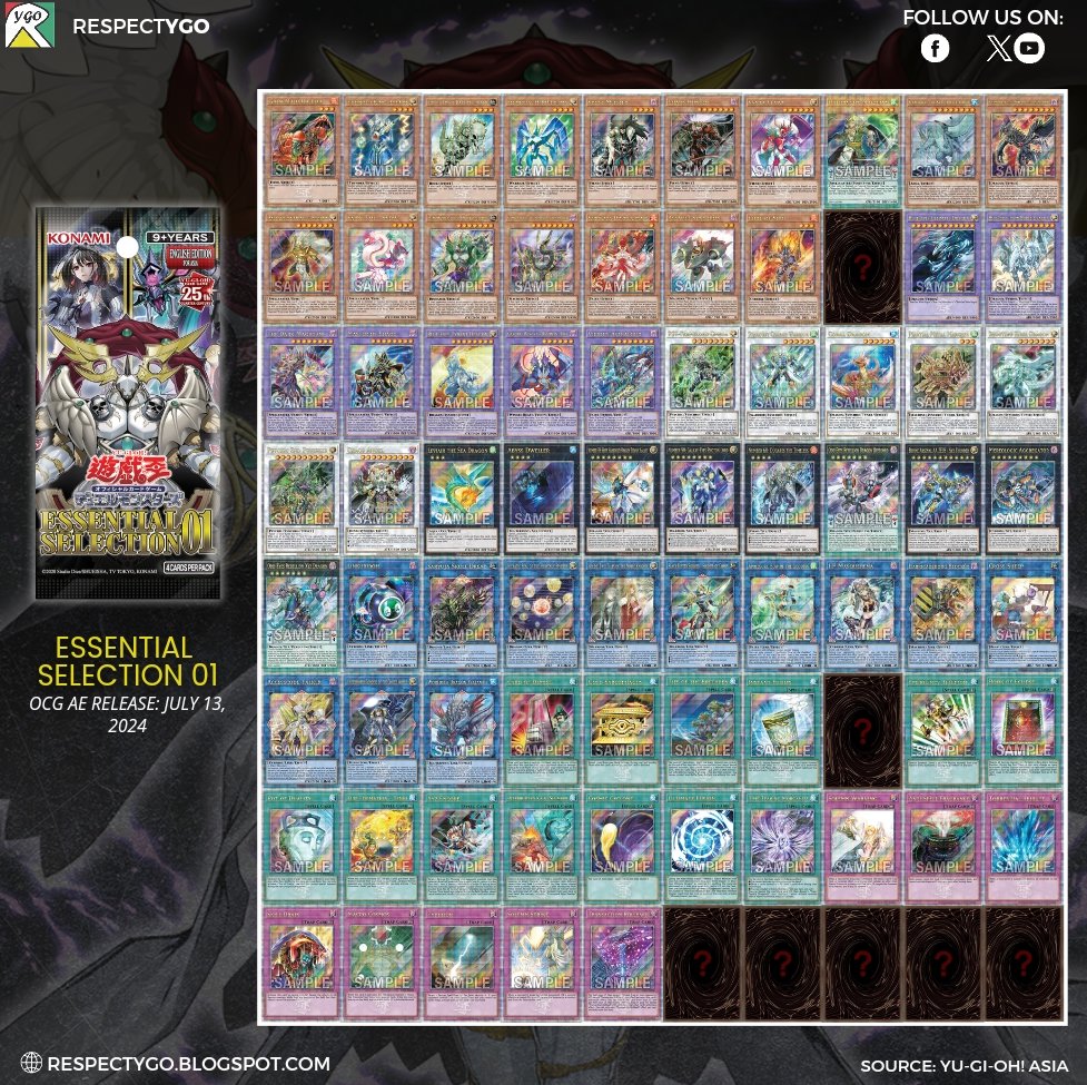 Respect_YGO's tweet photo. [ES01] Essential Selection 01 Set Spoiler Update
 #유희왕 #遊戯王 #SetSpoiler #YGO #yugiohcards https://t.co/gJuIHiBV3x