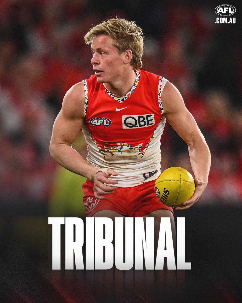 Isaac Heeney's one-match ban for striking has been upheld at the AFL Tribunal and he will miss the Swans' clash with North Melbourne this weekend.

More details: afl.com.au/news/1168755