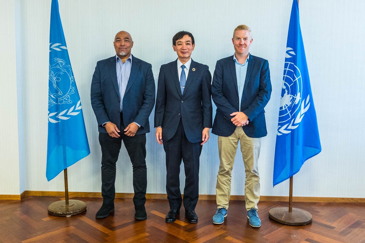 UPU_DG's tweet photo. Pleasure to discuss collaborative ways to advance #eCommerce with Mr Justus Klüver-Schlotfeldt, CEO of NeX, a new UPU #ConsultativeCommittee member. We look forward to working together on enhancing #interoperability within the global #SupplyChain &amp; making it more efficient. https://t.co/S5SA05jROO