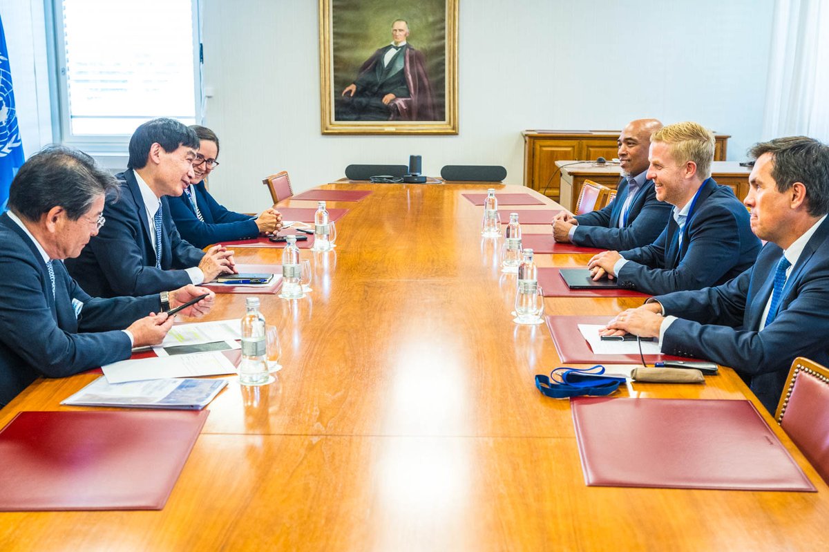 Pleasure to discuss collaborative ways to advance #eCommerce with Mr Justus Klüver-Schlotfeldt, CEO of NeX, a new UPU #ConsultativeCommittee member. We look forward to working together on enhancing #interoperability within the global #SupplyChain &amp; making it more efficient.