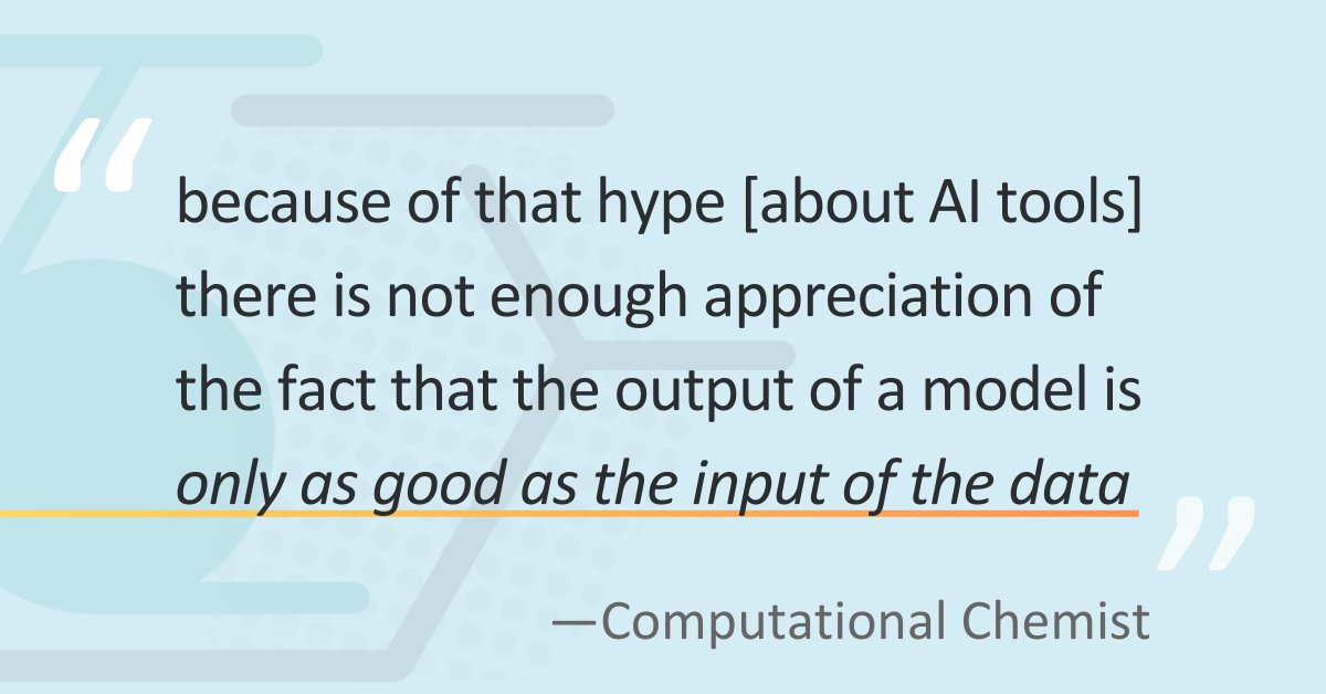 In recent workshops with expert #chemists @gsk we explored the challenge of getting the right kind of data to the right people. More insights on #machinelearning &amp; #ai in the #pharmaceutical industry are avail in our report (quoted above) lifeofdata.org/site/patterns-…