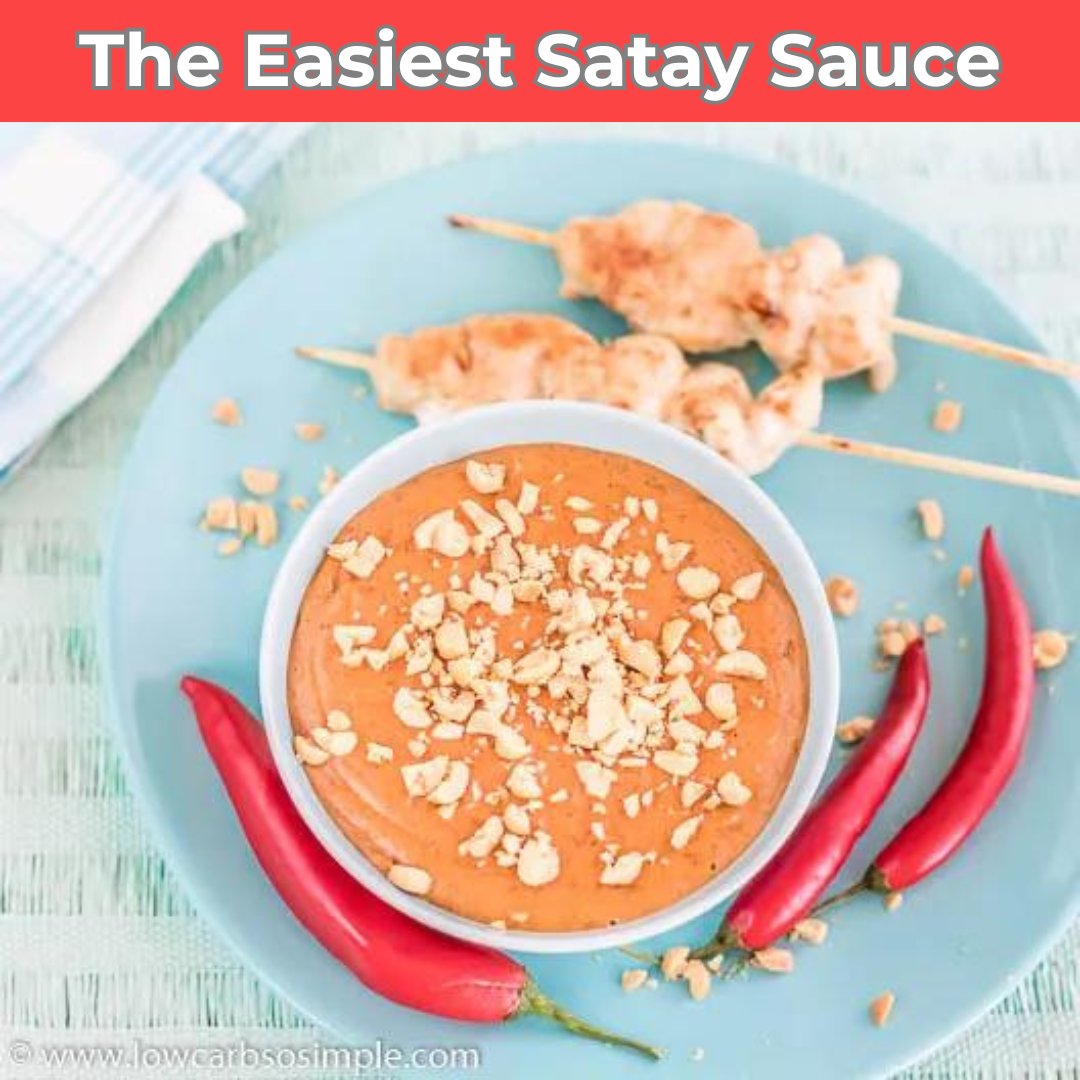 lowcarbsosimple's tweet image. Elevate your meals with the oh-so-easy Easiest Satay Sauce! 🥜🍲 This 5-ingredient, keto-friendly sauce is ready in less than 5 minutes and pairs perfectly with chicken, seafood, pork, and veggies.
👉 Recipe: lowcarbsosimple.com/the-easiest-sa…
#Keto #LowCarb #SataySauce #lowcarbsosimple