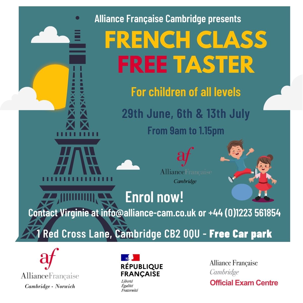 FrenchCornerCam's tweet photo. \Our French primary courses in Cambridge and Norwich/

Did you know that if your child learns French from a young age, they’re more likely to become fluent?

👉Register now for the best French courses in the world! https://t.co/hwKhipPhdh https://t.co/4kBoH6w6VF