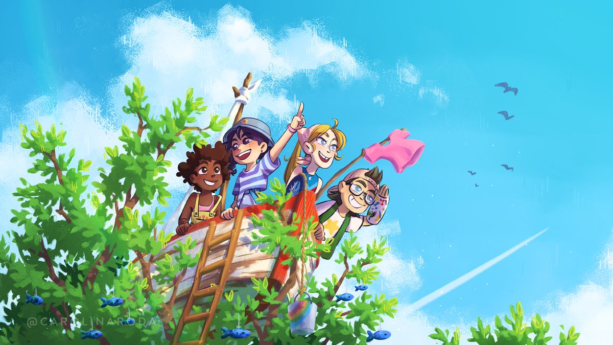 Helloo #PortfolioDay !💖 
My name is Carolina and I'm an illustrator and vis dev looking for opportunities in editorial or animation. I love slice of life stories filled with fantasy💫
✉️carolinarodaart@gmail.com
🖌️carolinaroda.com
#editorial #animation #illustration