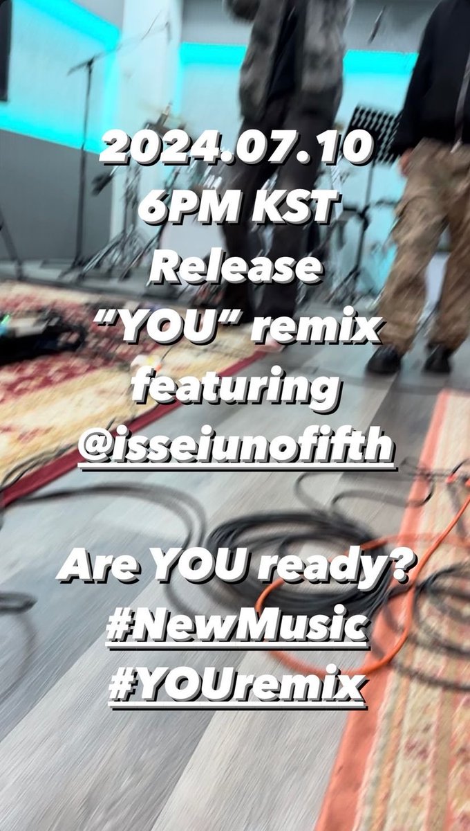 PENTAGON_FRANCE's tweet photo. 090724 | INSTA STORY 🐮
#Wooseok #우석
#Pentagon #펜타곤 @ koesoowgnuj
10.07.2024
11H (heure française)
Sortie du remix “YOU” en featuring avec @ isseiunofifth
Êtes-vous prêts ?
#NewMusic #YOUremix https://t.co/KDfq3GHPZl