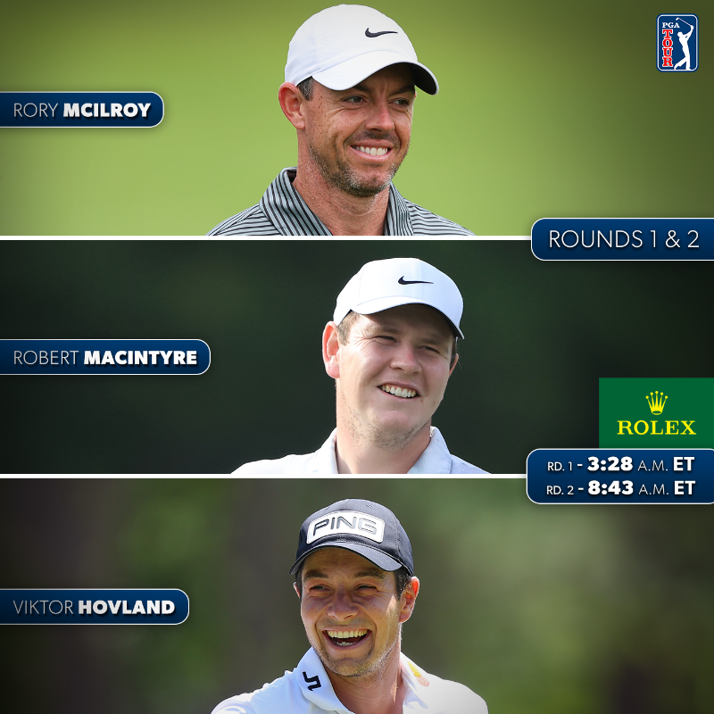 PGATOUR's tweet photo. Tee times are live @ScottishOpen ⛳️
 
(Presented by @ROLEX)